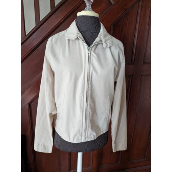 JCPenney Beige Lightweight Zip-Up Jacket Size S - Picture 1 of 6
